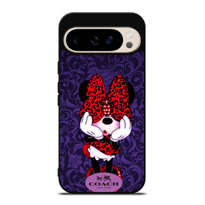 COACH MINNIE MOUSE PURPLE Google Pixel 9 Pro Case Cover COACH MINNIE MOUSE PURPLE Google Pixel 9 Pro Case Cover