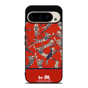 COACH NEW YORK DOG PARTY Google Pixel 9 Pro Case Cover COACH NEW YORK DOG PARTY Google Pixel 9 Pro Case Cover
