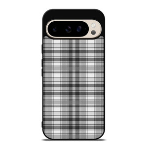 GREY CHECK FABRIC TEXTURES Google Pixel 9 Pro Case Cover GREY CHECK FABRIC TEXTURES Google Pixel 9 Pro Case Cover