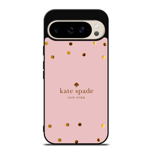 KATE SPADE NEW YORK LOGO PINK GOLDEN POLKADOTS Google Pixel 9 Pro Case Cover