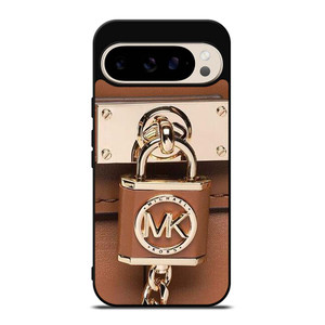 MICHAEL KORS LOGO MK PADLOCK BROWN Google Pixel 9 Pro Case Cover