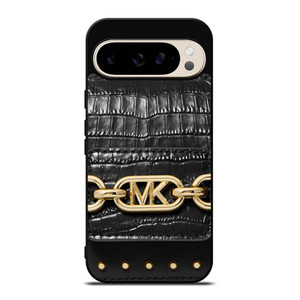 MICHAEL KORS MK LOGO BLACK LEATHER HAND BAG Google Pixel 9 Pro Case Cover MICHAEL KORS MK LOGO BLACK LEATHER HAND BAG Google Pixel 9 Pro Case Cover