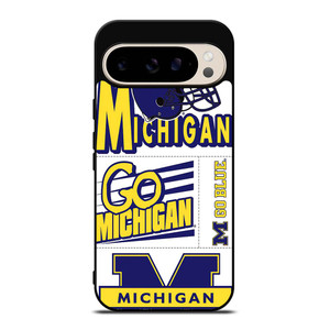 MICHIGAN WOLVERINES STICKER COLLAGE Google Pixel 9 Pro Case Cover MICHIGAN WOLVERINES STICKER COLLAGE Google Pixel 9 Pro Case Cover