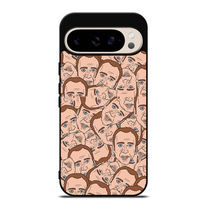 NICOLAS CAGE CARTOON COLLAGE Google Pixel 9 Pro Case Cover NICOLAS CAGE CARTOON COLLAGE Google Pixel 9 Pro Case Cover