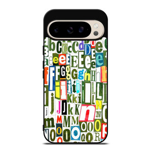 RETRO ALPHABET GREEN COLLAGE Google Pixel 9 Pro Case Cover