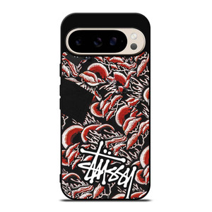 STUSSY CORAL PATTERN Google Pixel 9 Pro Case Cover