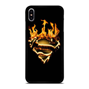 SUPERMAN LOGO FIRE iPhone XS Max Case Cover