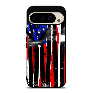 USA FLAG AMERICAN BASEBALL BLACK WHITE Google Pixel 9 Pro Case Cover USA FLAG AMERICAN BASEBALL BLACK WHITE Google Pixel 9 Pro Case Cover