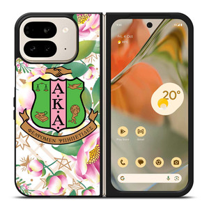 AKA PINK AND GREEN FLOWER LOGO Google Pixel 9 Pro Fold Case Cover