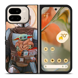 BABY YODA AND THE MANDALORIAN STAR WARS Google Pixel 9 Pro Fold Case Cover BABY YODA AND THE MANDALORIAN STAR WARS Google Pixel 9 Pro Fold Case Cover