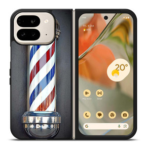 BARBER POLE HAIR CUT SYMBOL Google Pixel 9 Pro Fold Case Cover
