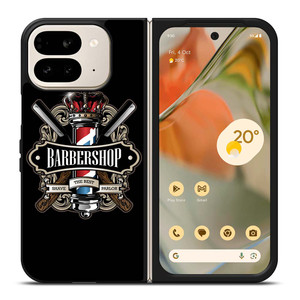 BARBERSHOP POLE HAIR CUT LOGO Google Pixel 9 Pro Fold Case Cover