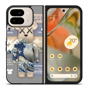 BEARBRICK ROBOT STYLE KAWS Google Pixel 9 Pro Fold Case Cover