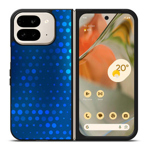 BLUE GRADIENT HALFTONE PATTERN Google Pixel 9 Pro Fold Case Cover