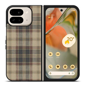 BROWN TARTAN PLAID PATTERN Google Pixel 9 Pro Fold Case Cover BROWN TARTAN PLAID PATTERN Google Pixel 9 Pro Fold Case Cover