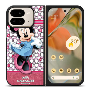COACH MINNIE MOUSE PINK PATTERN Google Pixel 9 Pro Fold Case Cover COACH MINNIE MOUSE PINK PATTERN Google Pixel 9 Pro Fold Case Cover