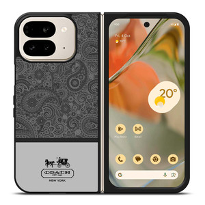 COACH NEW YORK GREY BATIK Google Pixel 9 Pro Fold Case Cover