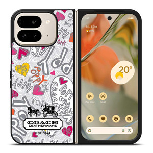 COACH NEW YORK LOGO POPPY COLORFUL Google Pixel 9 Pro Fold Case Cover