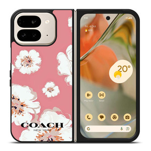 COACH NEW YORK PINK FLOWER Google Pixel 9 Pro Fold Case Cover COACH NEW YORK PINK FLOWER Google Pixel 9 Pro Fold Case Cover
