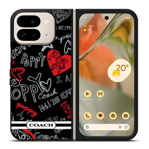 COACH NEW YORK POPPY BLACK Google Pixel 9 Pro Fold Case Cover
