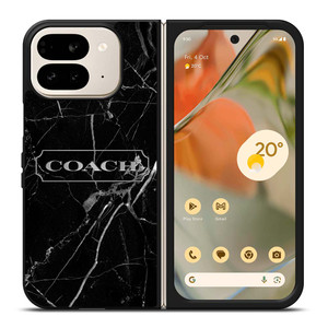 COACH NEW YORK SILVER MARBLE Google Pixel 9 Pro Fold Case Cover