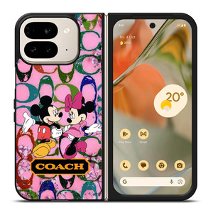 COACH PINK MICKEY MINNIE Google Pixel 9 Pro Fold Case Cover COACH PINK MICKEY MINNIE Google Pixel 9 Pro Fold Case Cover
