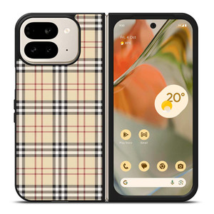 CREAM TARTAN PATTERN Google Pixel 9 Pro Fold Case Cover
