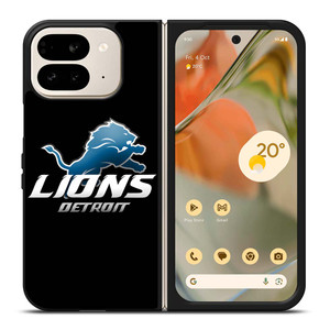 DETROIT LIONS BLACK Google Pixel 9 Pro Fold Case Cover