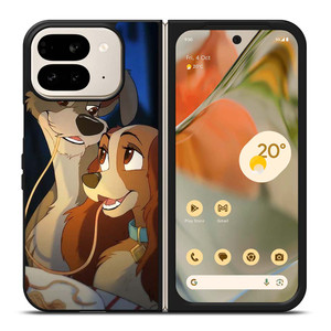 DISNEY CARTOON LADY AND THE TRAMP Google Pixel 9 Pro Fold Case Cover DISNEY CARTOON LADY AND THE TRAMP Google Pixel 9 Pro Fold Case Cover