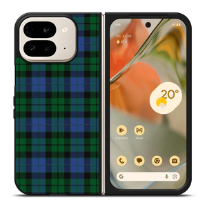 GREEN BLUE TARTAN PLAID PATTERN Google Pixel 9 Pro Fold Case Cover