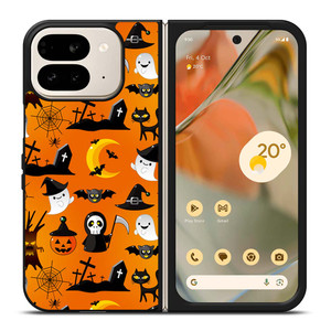 HAPPY HALLOWEEN CARTOON PATERN Google Pixel 9 Pro Fold Case Cover