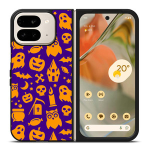 HAPPY HALLOWEEN PURPLE PATTERN Google Pixel 9 Pro Fold Case Cover