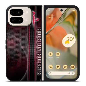 HOUSTON ROCKETS METAL LOGO Google Pixel 9 Pro Fold Case Cover