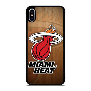 MIAMI HEAT WOODEN LOGO NBA iPhone XS Max Case Cover