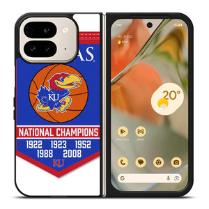 KANSAS JAYHAWKS UNIVERSITY BASKETBALL Google Pixel 9 Pro Fold Case Cover