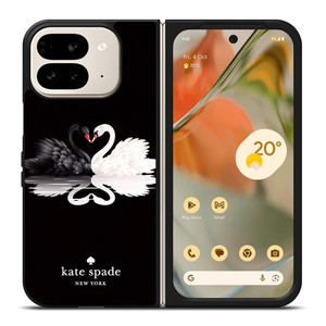 KATE SPADE BLACK WHITE SWAN Google Pixel 9 Pro Fold Case Cover