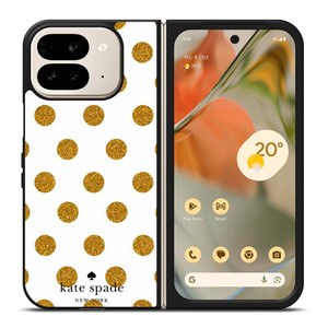 KATE SPADE NEW YORK LOGO GOLDEN POLKADOTS Google Pixel 9 Pro Fold Case Cover KATE SPADE NEW YORK LOGO GOLDEN POLKADOTS Google Pixel 9 Pro Fold Case Cover