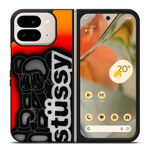 KAWS STUSSY Google Pixel 9 Pro Fold Case Cover KAWS STUSSY Google Pixel 9 Pro Fold Case Cover