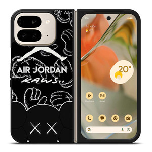 KAWS X AIR JORDAN LOGO Google Pixel 9 Pro Fold Case Cover KAWS X AIR JORDAN LOGO Google Pixel 9 Pro Fold Case Cover