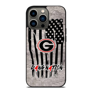 UNIVERSITY OF GEORGIA BULLDOGSWOODEN LOGO iPhone 13 Pro Case Cover