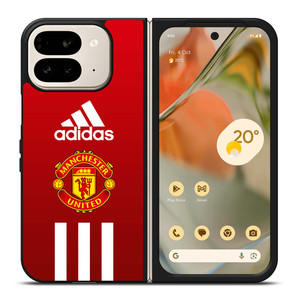MANCHESTER UNITED FC ADIDAS STRIPES Google Pixel 9 Pro Fold Case Cover