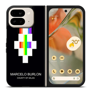 MARCELO BURLON MILAN RAINBOW LOGO Google Pixel 9 Pro Fold Case Cover