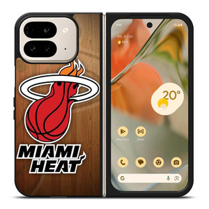 MIAMI HEAT WOODEN LOGO NBA Google Pixel 9 Pro Fold Case Cover MIAMI HEAT WOODEN LOGO NBA Google Pixel 9 Pro Fold Case Cover