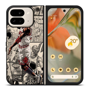 MICHAEL JORDAN COMIC ART Google Pixel 9 Pro Fold Case Cover