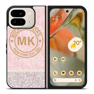 MICHAEL KORS MK LOGO PINK Google Pixel 9 Pro Fold Case Cover MICHAEL KORS MK LOGO PINK Google Pixel 9 Pro Fold Case Cover