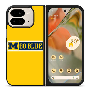 MICHIGAN WOLVERINES GO BLUE UNIVERSITY FOOTBALL LOGO Google Pixel 9 Pro Fold Case Cover