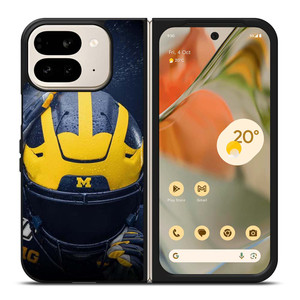 MICHIGAN WOLVERINES HELMET COLLEGE FOOTBALL TEAM Google Pixel 9 Pro Fold Case Cover