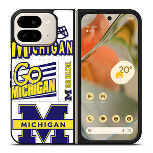 MICHIGAN WOLVERINES STICKER COLLAGE Google Pixel 9 Pro Fold Case Cover