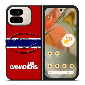 MONTREAL LES CANADIENS STRIPED LOGO Google Pixel 9 Pro Fold Case Cover