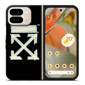 OFF WHITE TAPE LOGO Google Pixel 9 Pro Fold Case Cover